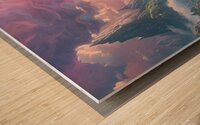 Dream Valley – Surreal Mountain Landscape Under a Magical Sky Wood print