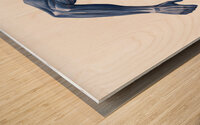 Cobalt Sprint — Muscular Anatomy in Motion Wood print