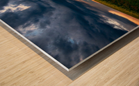 Storm Sunset Over Canola Hi Res   A3 Wood print