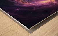 Celestial Energy Vortex – Surreal Cosmic Wormhole in Deep Space Wood print