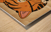 1950s Tiger in Glasses Wood print