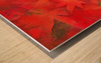 Maple on fire haiku Wood print