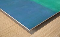 Summer blue 1 abstract acrylic painting Wood print