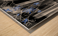 Hues of the Bamboo Blue Forest Wood print