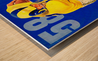 1958 LA Rams Football Yearbook Cover Art Wood print