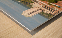 Broad Street Downtown Augusta GA Aerial View 8259 Wood print