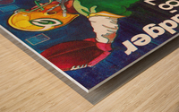 retro sports poster 1987 packer badger (1) Wood print