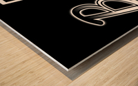 Barcelona Typography Graphic Design Wood print