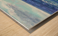 Two Boats In The Ocean Seascape Painting Wood print