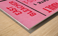 university of georgia college football ticket stub print on wood Wood print