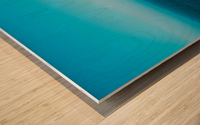 beach sea coast rock ocean horizon Wood print