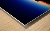 horizon silhouette light Wood print