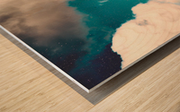 Beneath a steel blue sky Wood print