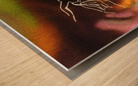 Dancing With The Season Autumn Flames Ballet Abstract Watercolor  Wood print
