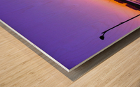 Vibrant Boston Sunset Wood print
