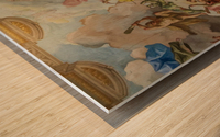 Marble Hall Ceiling Fresco in Melk Abbey Wood print