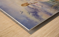 Art Collectors Favorite Girl And Ocean Painting  Wood print