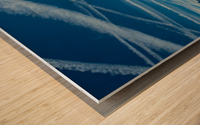 Mammoth Contrails Wood print