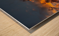 Orange Cloud Wood print