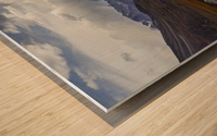 Alaska Mountainscape with Texture Wood print