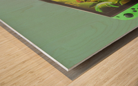 Nintendo Switch Green Pink Wood print