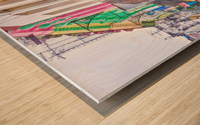Colorful houses in Havana city, Cuba Wood print