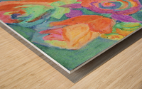 Colorful flowers Wood print