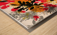Abstract Floral Wood print