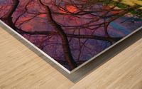 Fugi lake path sunset arkvis A  Wood print