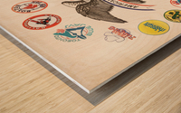 Vintage Seventies American League Teams Art Wood print