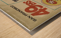 1974 San Francisco 49ers Retro Football Poster Wood print