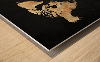Artistic World Map XIII Wood print