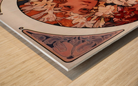 Flowers by Alphonse Mucha Wood print