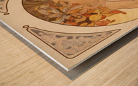 Fruit by Alphonse Mucha Wood print