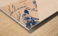 1950 Boston Red Sox Score Book Canvas Art Wood print