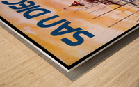 United Airlines San Diego travel poster Wood print