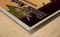 Visit the Pacific Northwest wonderland travel poster Wood print