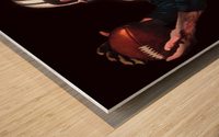 Night Game Catch  Vintage Football Art  Wood print