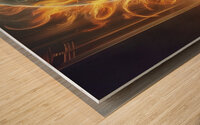 Engulfed in Flames Wood print