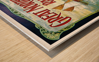 Great Northern Railway Vintage Travel Poster Wood print