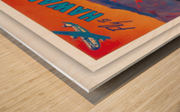 Fly To Hawaii Pan American World Airways travel poster Wood print