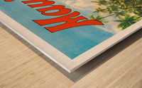 Maui United Airlines Vintage Travel Poster Wood print