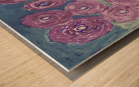 Purple flowers Wood print