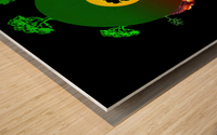 Burning Circle Wood print