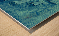 Falling glasses Wood print