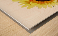 Sunny Sunflower Wood print