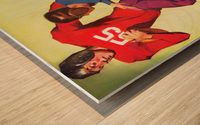 1938 Vintage Football Cover Art Remix Wood print