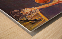 1960 Basketball Art Remix Impressionism Style Wood print