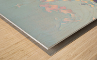 Yellow Island at sunset Wood print