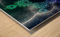 Electric  Psychedelic Snowflake Wood print